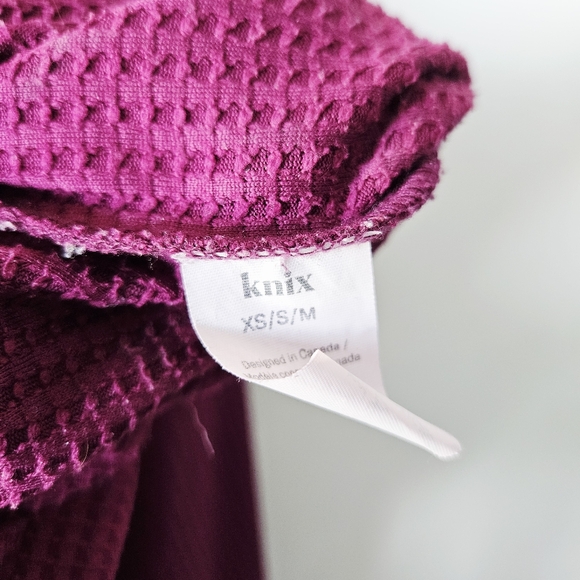Knix Waffle Robe Size XS-M Purple Mid Calf Length House Coat EUC - Picture 5 of 5